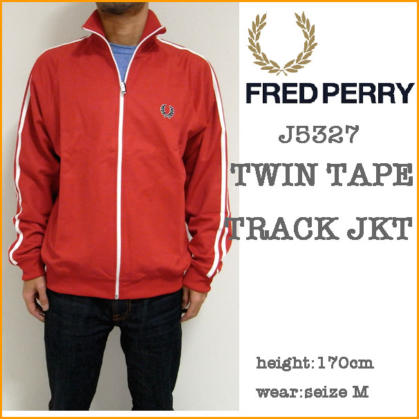 FRED PERRY】フレッドペリー【J5327 Twin Tape Track Jacket/red
