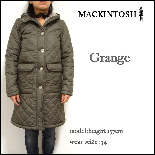 マッキントッシュ/レディース　コート/Mackintosh/GRANGE/TAUPE/グランジ　裏ボア　キルティング　フード　コート