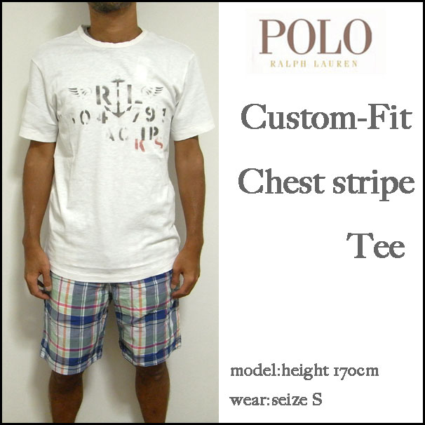 ラルフローレン/POLO Ralph Lauren/Tシャツ/メンズ/カスタムフィット/CUSTOM-FIT Chest Stripe T