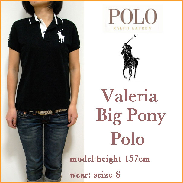 【Ralph Lauren GOLF】ラルフローレン　ゴルフ【 Valeria Big Pony Polo/BLACK 】レディース　ビッグポニー　 ポロシャツ