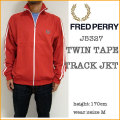 ��FRED PERRY�ۥե�åɥڥ꡼��J5327  Twin Tape Track Jacket/red�ۥĥ���ơ��ס��ȥ�å������㥱�å�/���㡼��