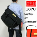��MANHATTAN PORTAGE�ۥޥ�ϥå���ݡ��ơ�����1670  LapTop NY Messenger Bag/BLACK,ORANGE�ۥ�åץȥåס���å��󥸥㡼�Хå�/�ɿ�