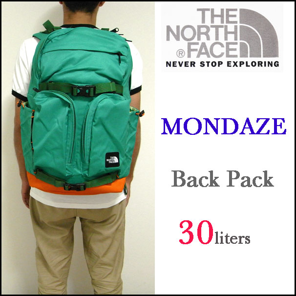 【THE NORTH FACE】ザ・ノースフェイス【MONDAZE back pack/B.グリーン】バックパック/デイパック/リュックサック