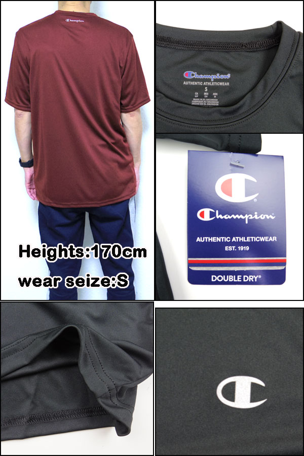 チャンピオン tシャツ メンズ Champion USA 半袖 速乾性 クイックドライ