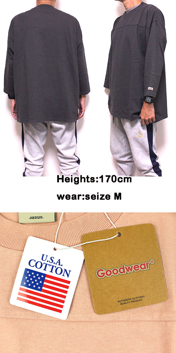 goodwear グッドウェアー Tシャツ ７部袖 メンズ