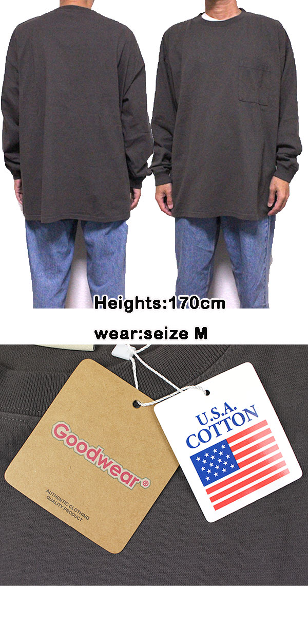 goodwear グッドウェアー Tシャツ ポケット メンズ