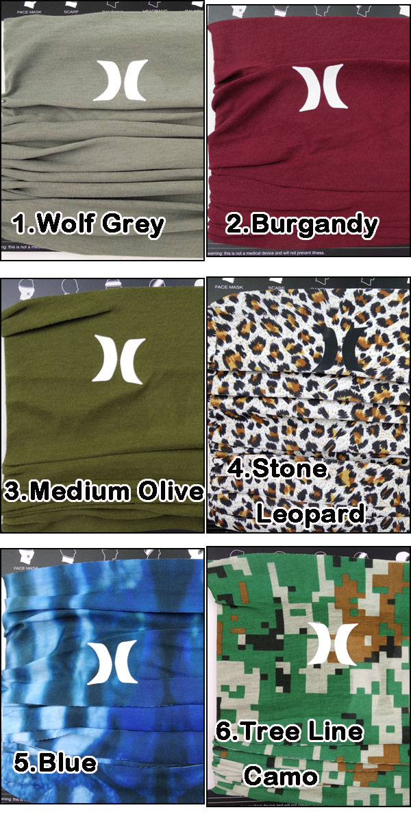 HURLEY ハーレー マスク ネックゲイター 速乾 薄手