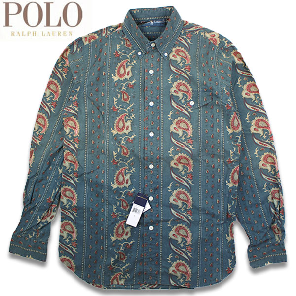 ラルフローレン シャツ ペイズリー 総柄
